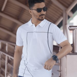১ পিস সাদা কালার প্রিমিয়াম পোলো শার্ট